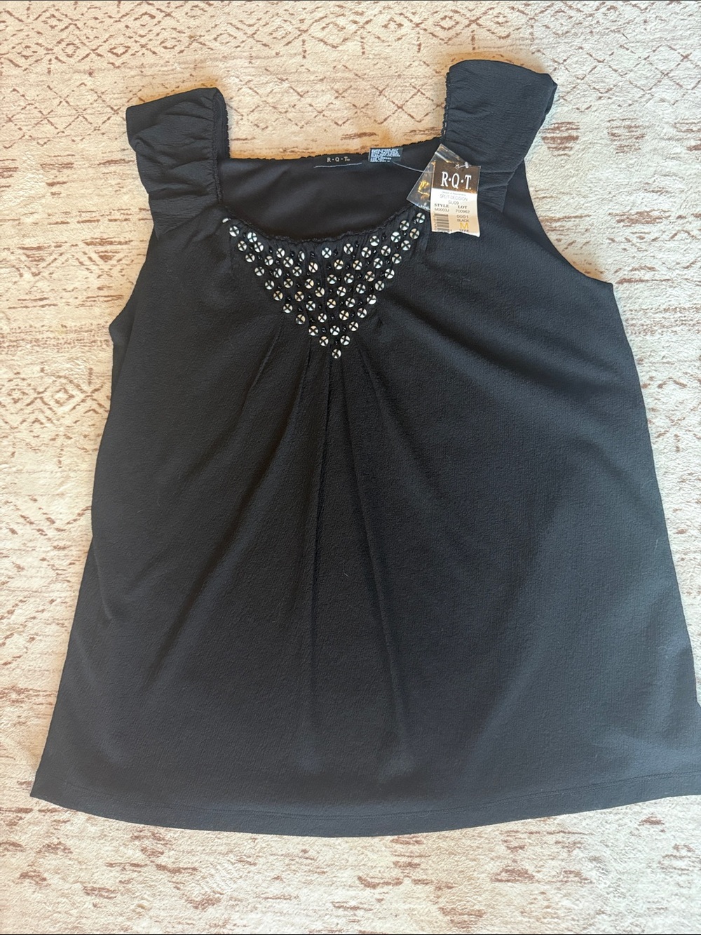 RQT Black Embellished Tank